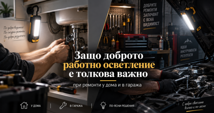 Защо доброто работно осветление е толкова важно при ремонти у дома и в гаража