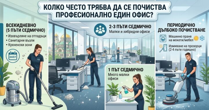 Колко често трябва да се почиства професионално един офис?